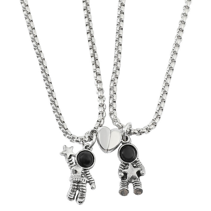 Classic Style Doll Stainless Steel Plating Pendant Necklace