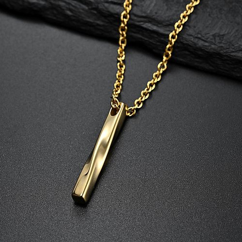 Fashion Solid Color Stainless Steel  Pendant Necklace 1 Piece