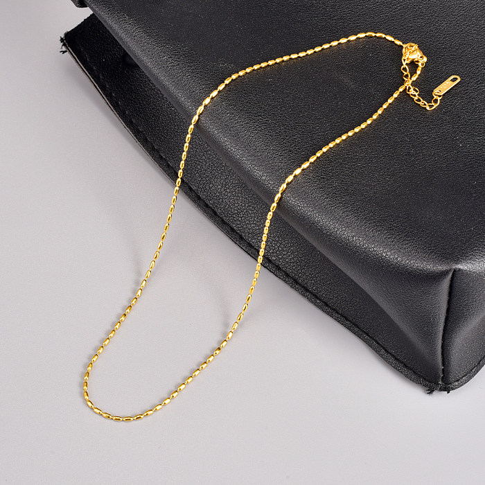 Estilo simple Geométrico Acero inoxidable Collar chapado en oro 1 pieza