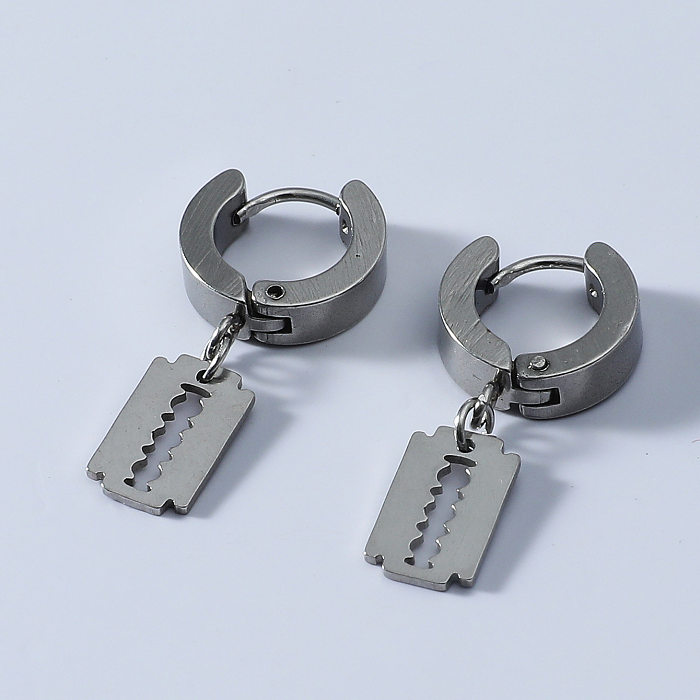 Titan Stahl Mode Rasierklinge Anhänger Armband Halskette Ohrringe Großhandel Schmuck Schmuck