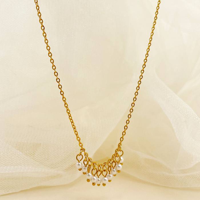 Fashion Geometric Stainless Steel  Plating Necklace 1 Piece