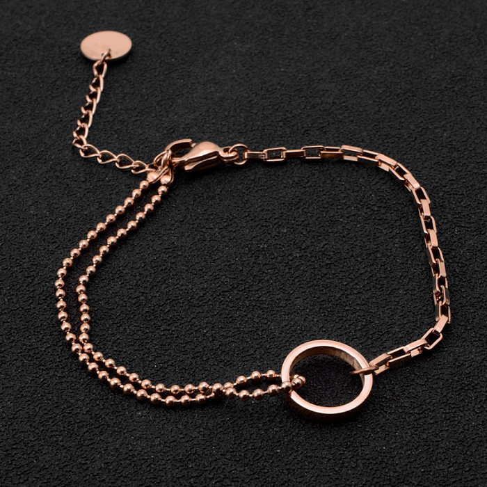 IG Style Geometric Titanium Steel Plating Bracelets