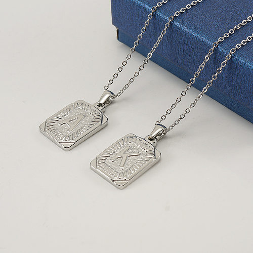 Fashion Letter Stainless Steel  Pendant Necklace Plating Stainless Steel  Necklaces