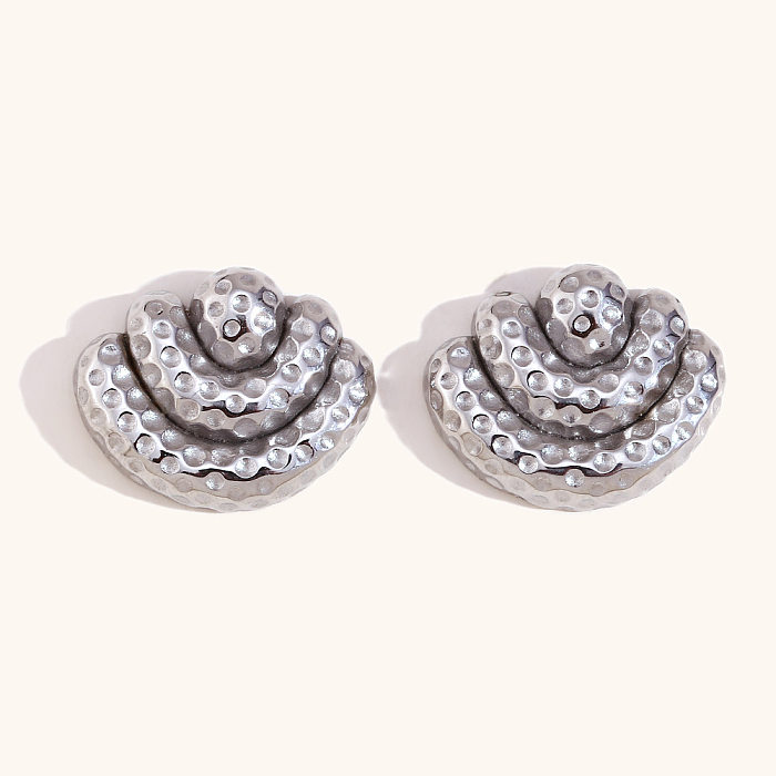 1 Pair Vintage Style Geometric Solid Color Plating Stainless Steel  Ear Studs