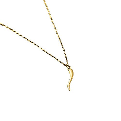 Retro Lady Pepper Stainless Steel Plating 18K Gold Plated Pendant Necklace