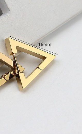 1 Piece Simple Style Solid Color Plating Stainless Steel  Silver Plated Earrings