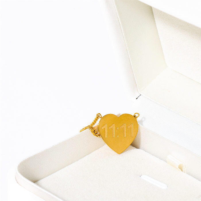 Collier pendentif plaqué or 18 carats avec numéro de style simple pour vacances décontractées