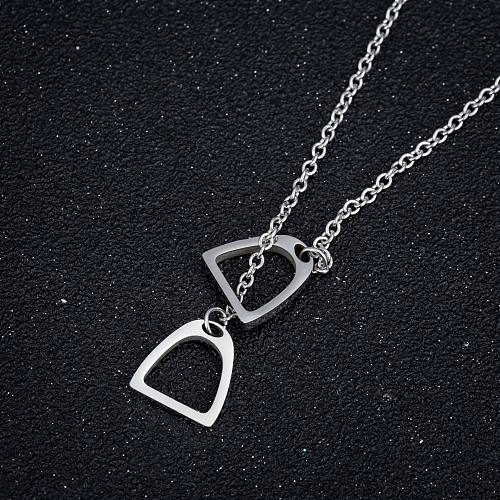 Fashion Horseshoe Stainless Steel  Plating Pendant Necklace