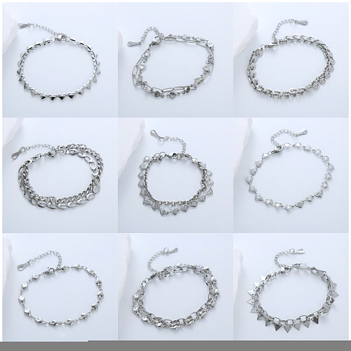 Bracelets plaqués or 18 carats en acier inoxydable avec étoile de style simple de style moderne
