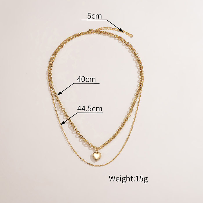 Vintage Style Geometric Stainless Steel  Necklace Plating Stainless Steel  Necklaces