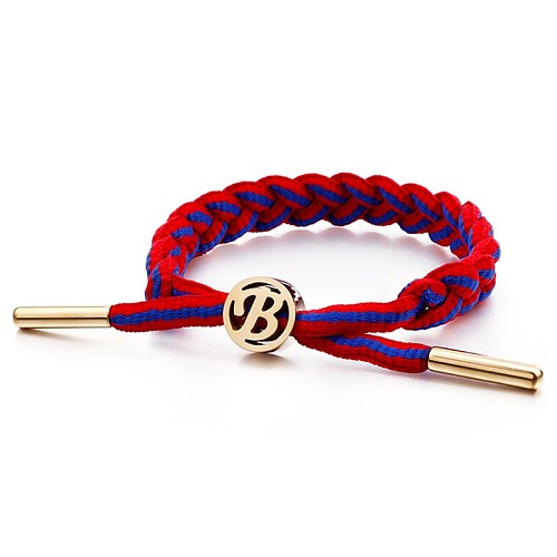 Kreatives Edelstahl-Armband mit geflochtenem, mehrfarbigem Paar-Zuggriff, Seil, Großbuchstabe B