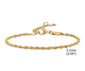 Bracelets plaqués or en acier inoxydable, Style romain Simple, géométrique, couleur unie, vente en gros