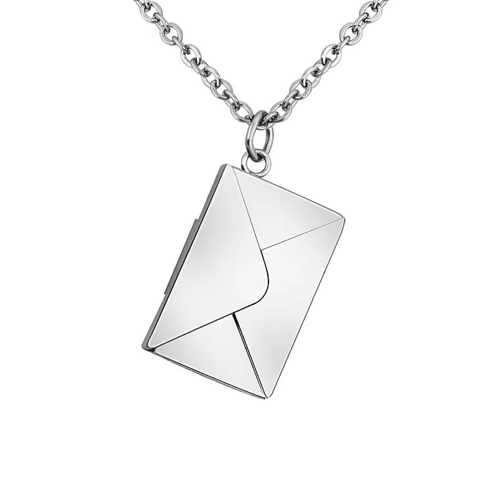Fashion Envelope Stainless Steel Plating Pendant Necklace 1 Piece