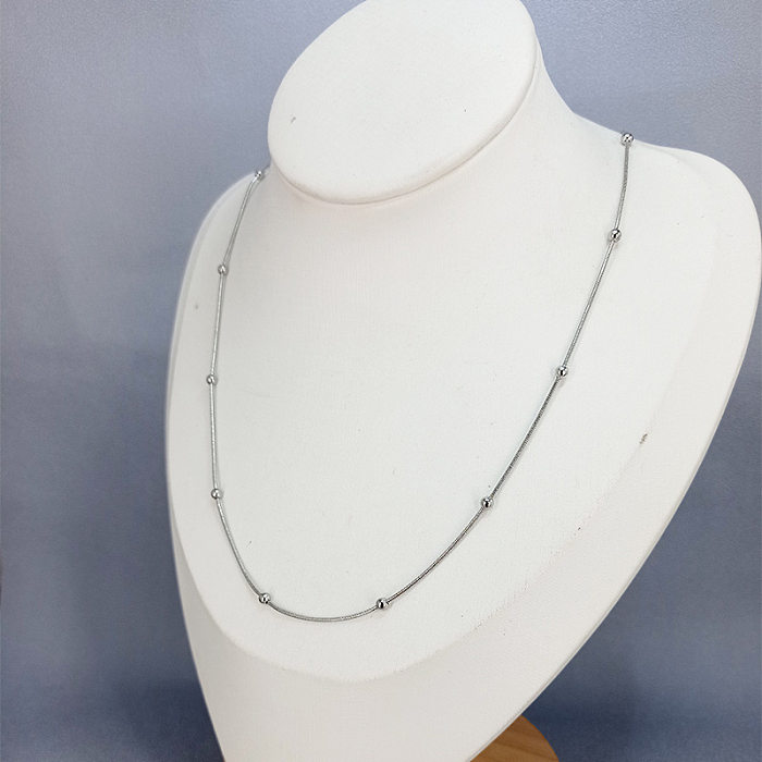 Einfache geometrische Halskette aus Edelstahl, 1 Stück