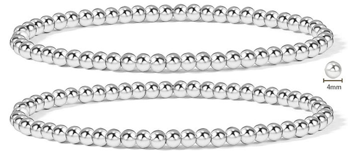 Bracelets perlés en acier inoxydable avec lettre MAMA
