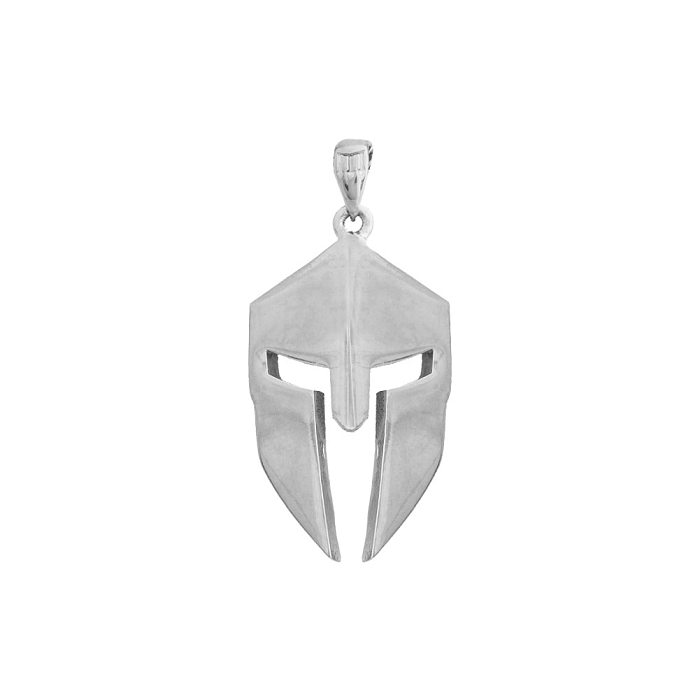 Schlichte Halskette mit Masken-Anhänger aus Edelstahl mit Überzug aus Edelstahl