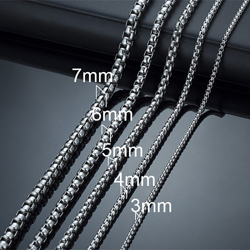 Collier géométrique en acier inoxydable de style moderne plaqué colliers en acier inoxydable