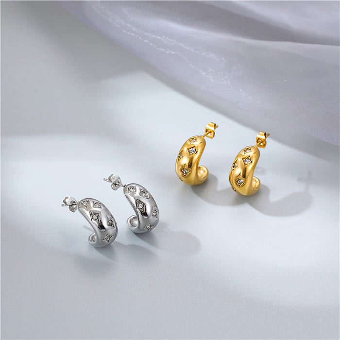 1 Pair Fashion Star Stainless Steel Plating Ear Studs