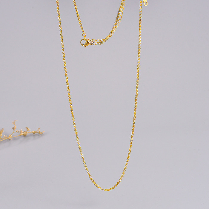 Simple Style Solid Color Stainless Steel Necklace Plating Stainless Steel  Necklaces