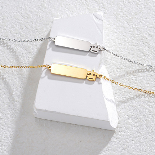 Simple Style Crown Stainless Steel  Plating 18K Gold Plated Pendant Necklace