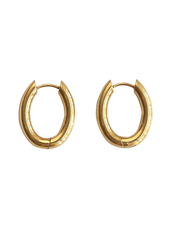 1 Pair Simple Style U Shape Stainless Steel Plating Earrings