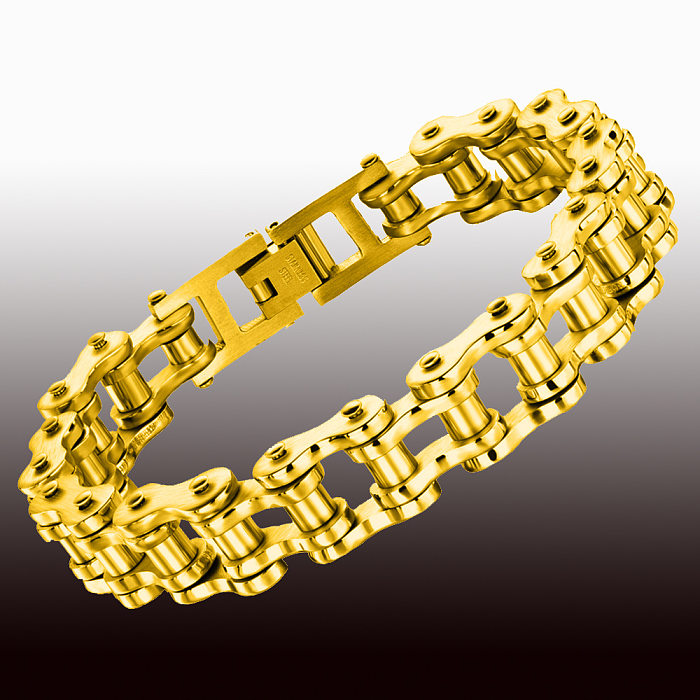 Großhandel einfache, einfarbige Armbänder aus Titanstahl mit vergoldeter Beschichtung