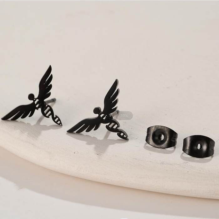 1 Pair Lady Animal Stainless Steel  Irregular Plating Ear Studs