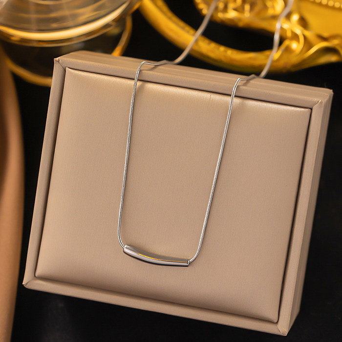 قلادة مطلية بالذهب عيار 18 قيراط مطلية بالذهب عيار XNUMX قيراط بتصميم بسيط من IG Style