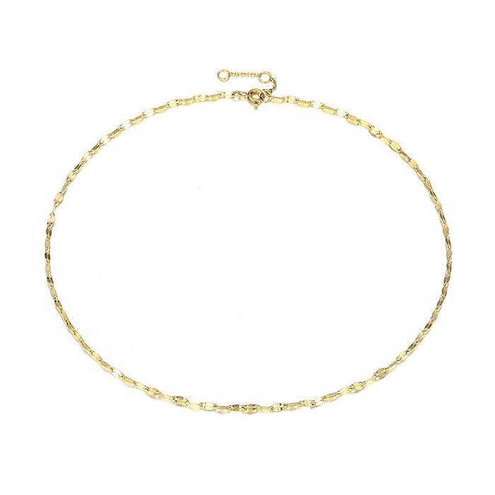 Bijoux chaîne monocouche collier femme créatif en acier inoxydable accessoires collier 316L chaîne de clavicule