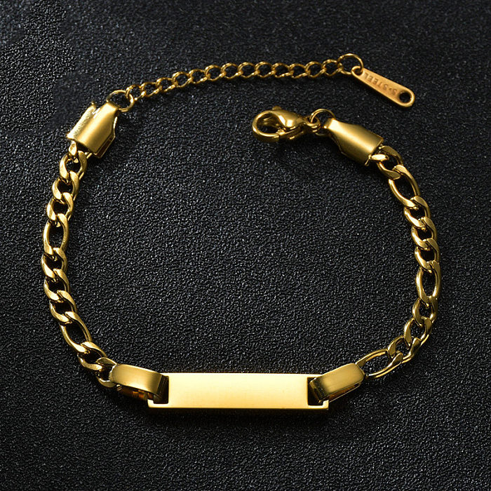 Simple Curved Lettering Bracelet