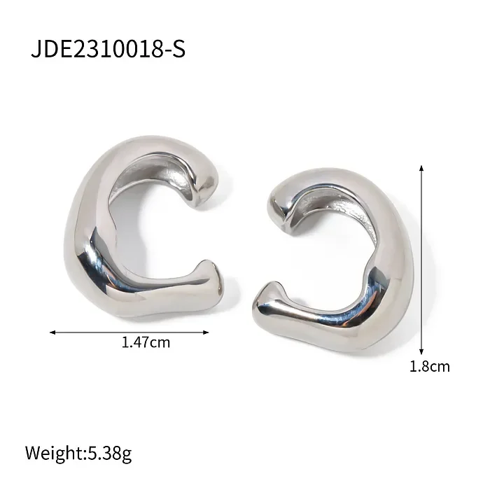 18k Gold Stainless Steel Ear Cuffs Fashion Women's Gift jewelry Earrings