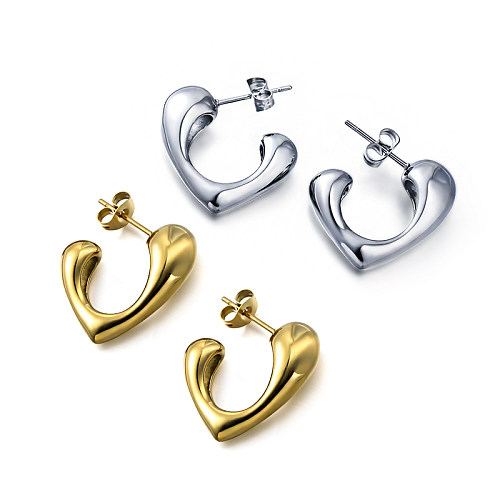 alien three-dimensional love niche design earrings with a sense of design