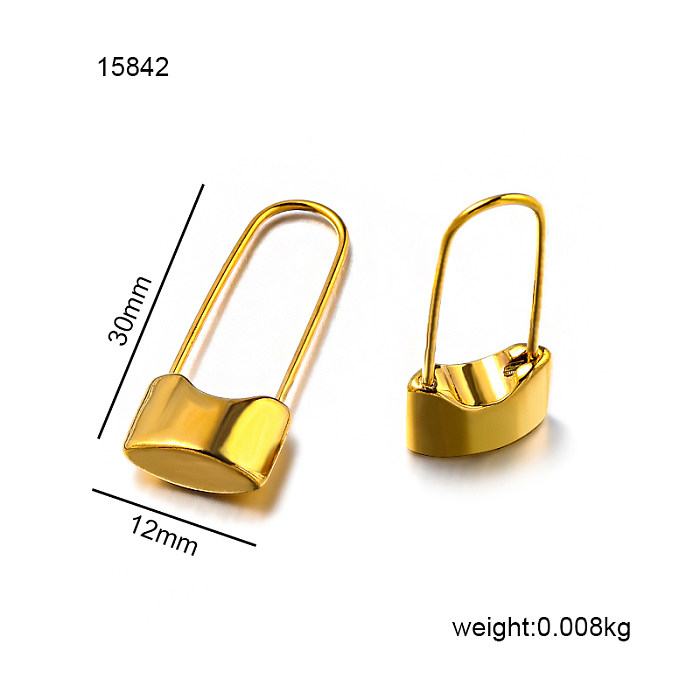 gold plated Stainless Steel earrings-SSEGG143-15842
