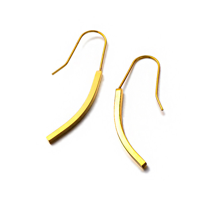 Fashion Geometric Stainless Steel Earrings -SSEGG143-17113-G