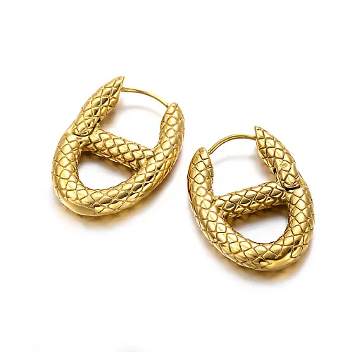 Pig Nose Texture Stainless Steel Earring Clasp