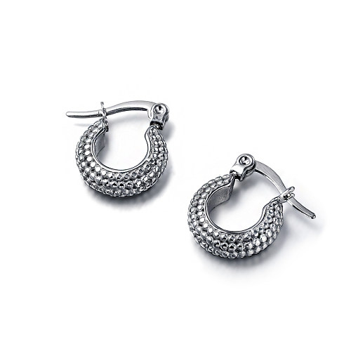 Stainless Steel Small Huggies -SSEGG143-32848
