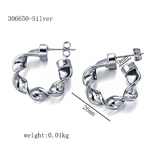 9mm wire diameter large Fried Dough Twists texture tail 9mm column versatile design ear button