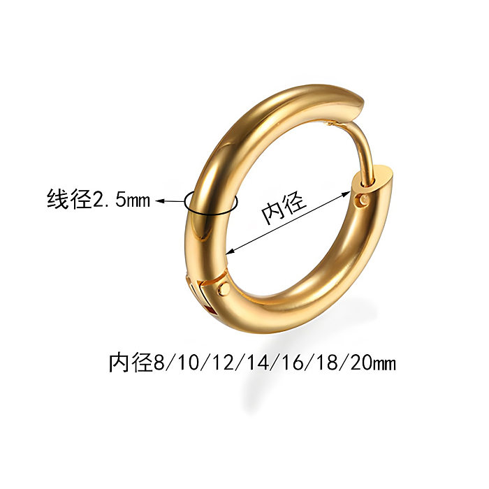 Creolen aus Edelstahl mit 2.5 mm Draht für Damen