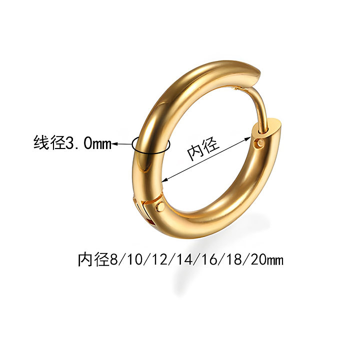 2mm wire Stainless Steel Hoop Earrings for Women