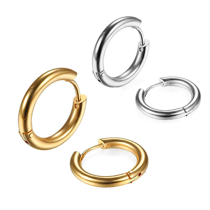 3mm wire Stainless Steel Hoop Earrings for Women