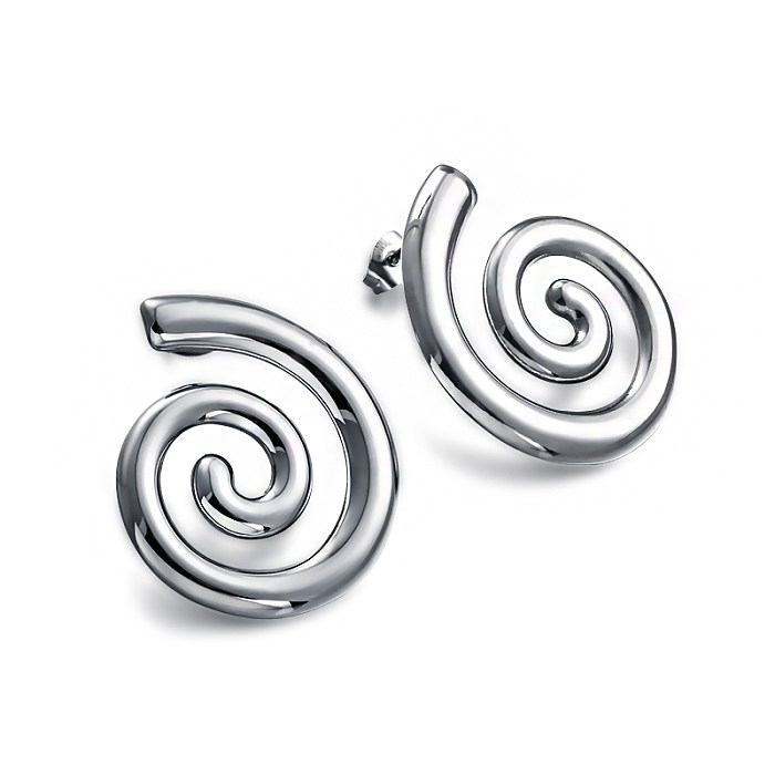 Pendientes con estampado de espirales minimalistas y versátiles