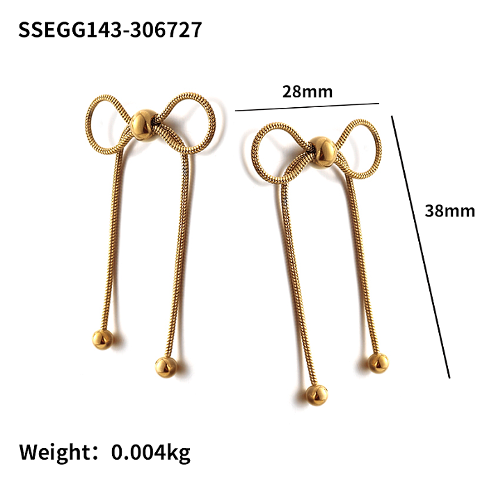 Simple and versatile bow earrings
