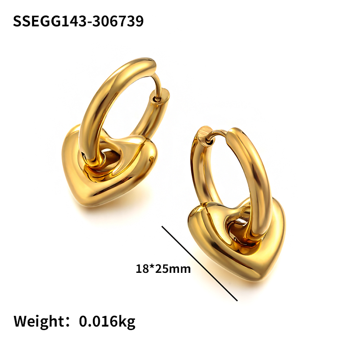 Minimalist Love Perforated Earrings