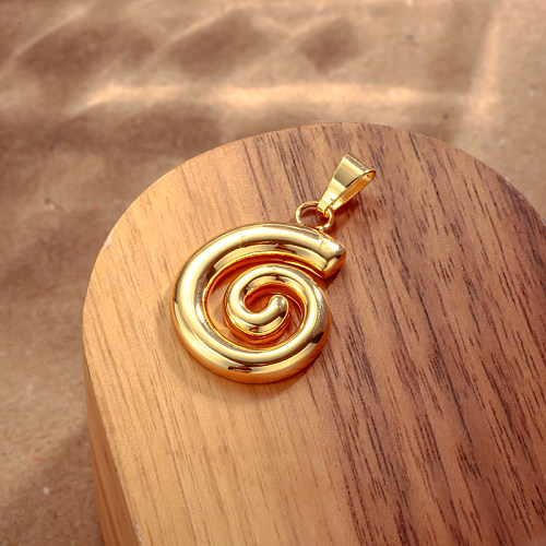 Brass spiral shaped simple and versatile pendant