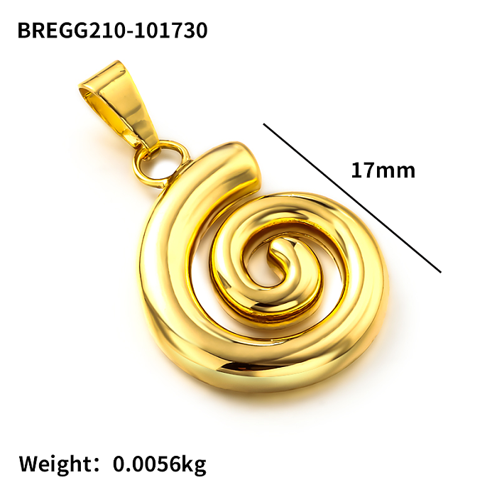Brass spiral shaped simple and versatile pendant