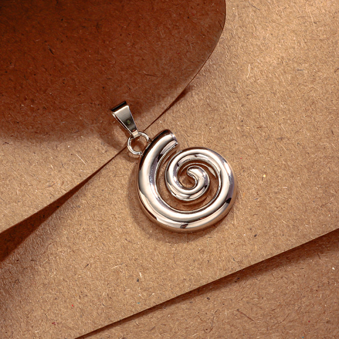 Brass spiral shaped simple and versatile pendant