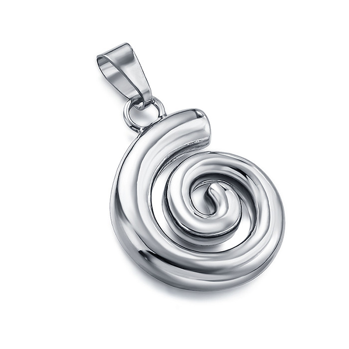 Brass spiral shaped simple and versatile pendant