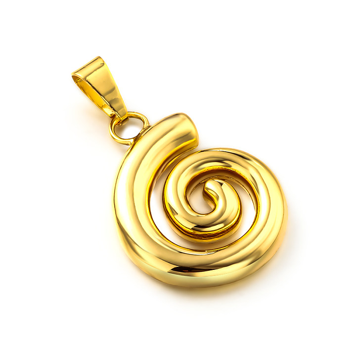 Brass spiral shaped simple and versatile pendant