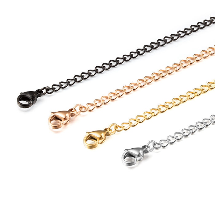 Stainless Steel Extenesions Chains with 2 Lobster Clasp for Necklace and Bracelets