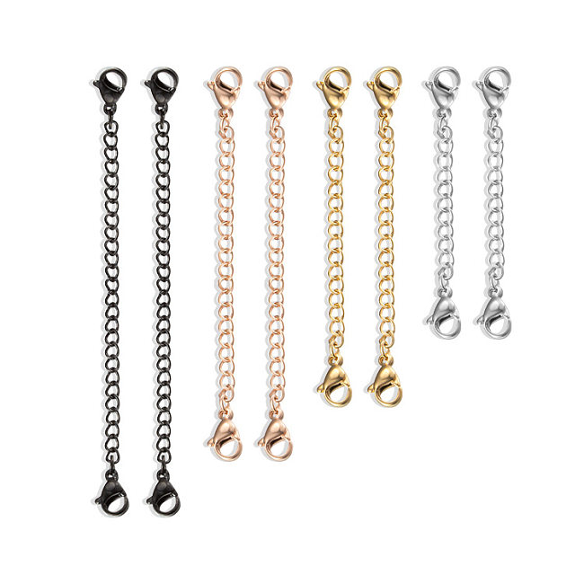 Stainless Steel Extenesions Chains with 2 Lobster Clasp for Necklace and Bracelets